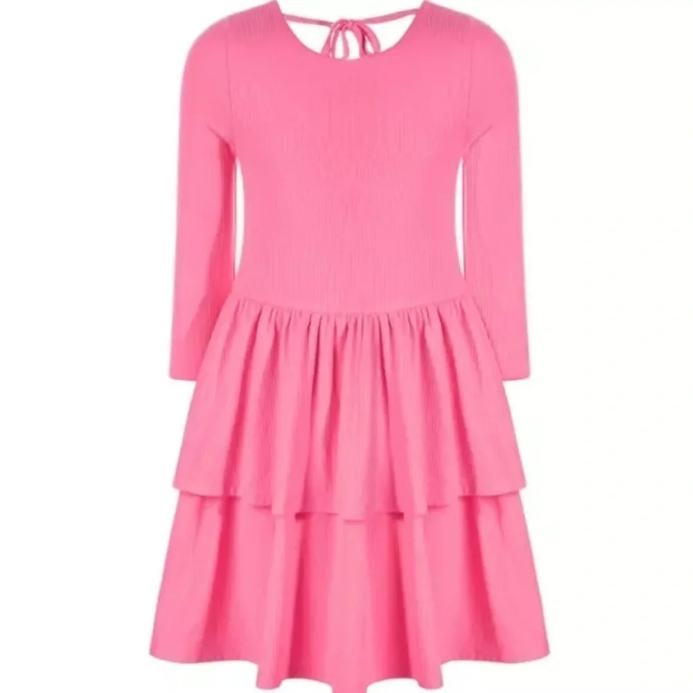 Epic Threads Big Girls Ribbed-Knit Tiered Ruffled Dress Sweetheart Size L